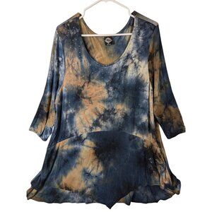 Cal Style Women Size XL Casual Dress Layered Skirt Hippie Flowy Whimsical Goth